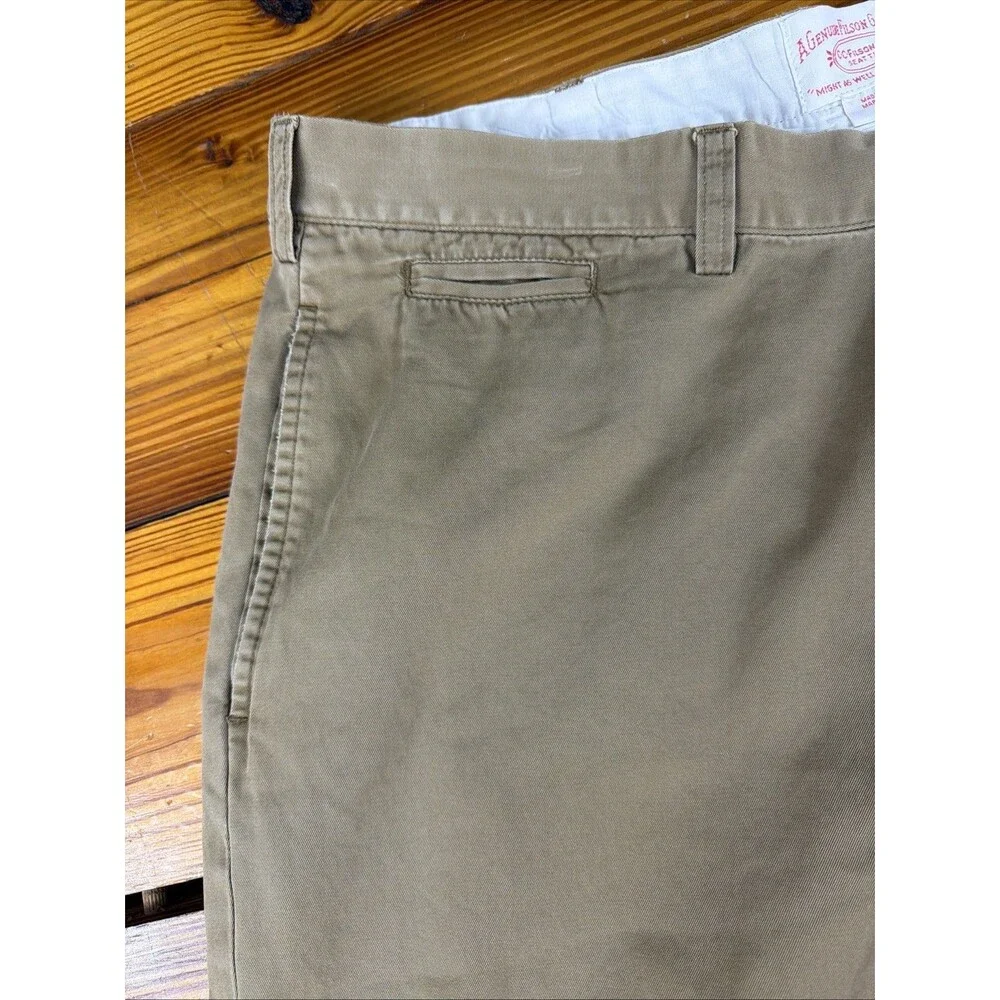 Vintage CC Filson Dress Pants Men 38x29 Beige Flat Front Business Casual